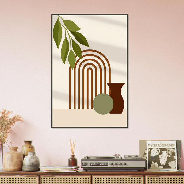 Gift Stillness – Boho Vase Metal Framed Poster - Default Title - Metal Framed Posters
