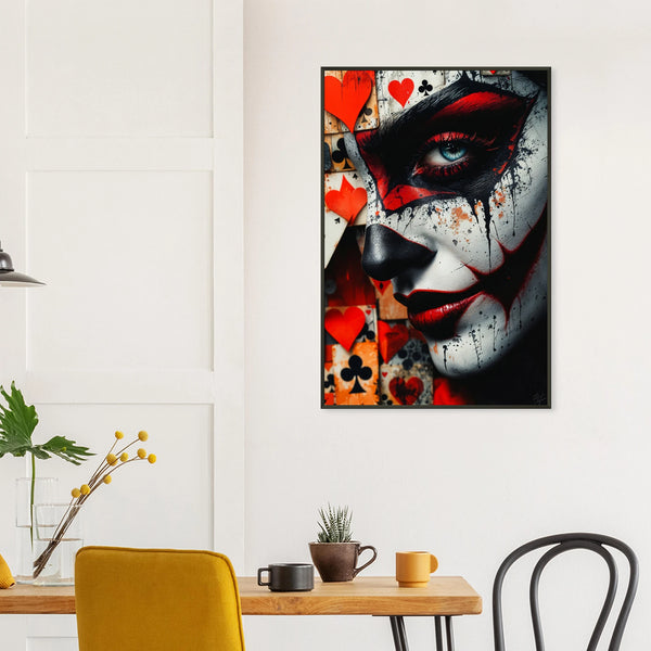 Crimson Smile, Poker Eyes - Metal Framed Poster - - Metal Framed Posters