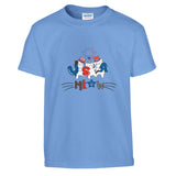 Feline Freedom Festivities - Carolina Blue - Kids' T-shirts