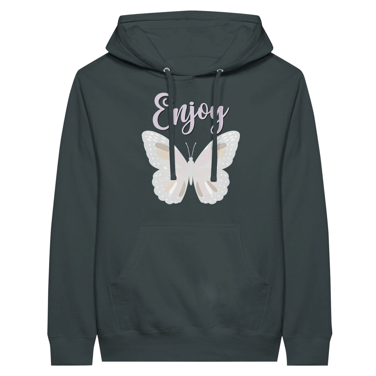 Butterfly Bliss Premium Unisex Hoodie - Charcoal Heather - Hoodies