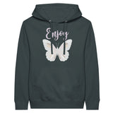 Butterfly Bliss Premium Unisex Hoodie - Charcoal Heather - Hoodies