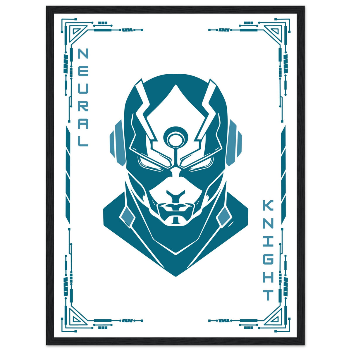 Transform Your Space - "Proton, Neural, Quantum Knights" Poster Set - - Wooden Framed Posters