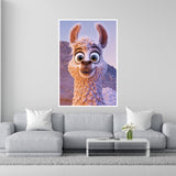 Whimsical Llama Smile Art - - Framed Posters