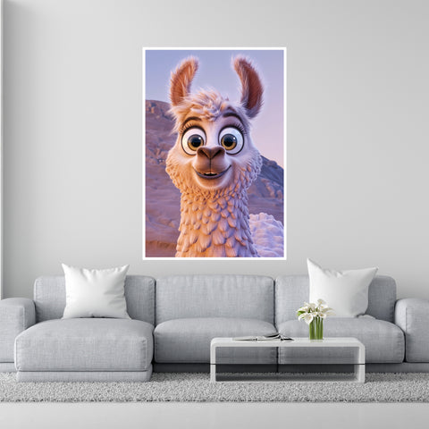 Image of Whimsical Llama Smile Art