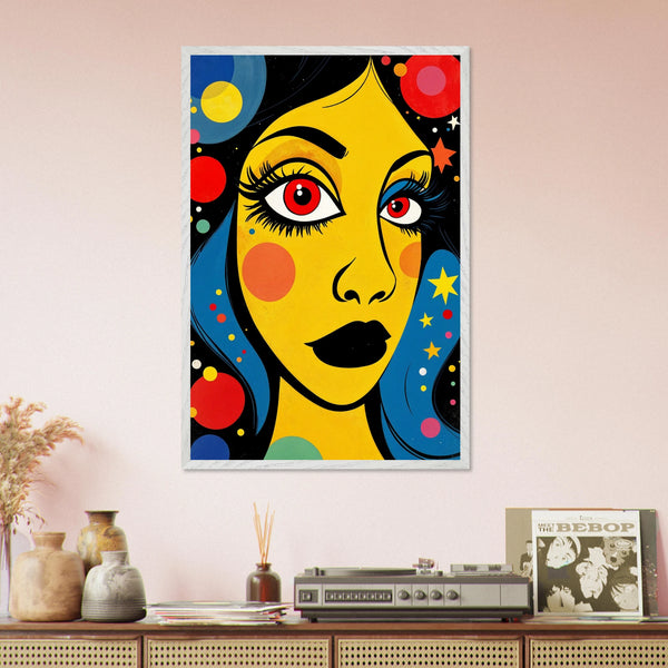 Bold Gaze – Framed Poster Gift - White frame - Wooden Framed Posters