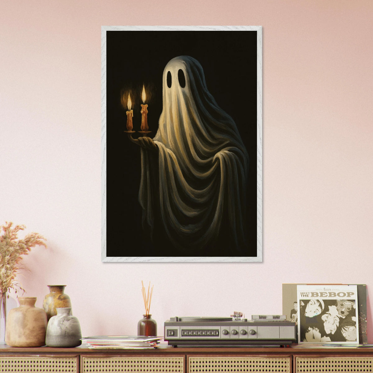 Haunting Glow – Wooden Framed Poster Gift - - Wooden Framed Posters