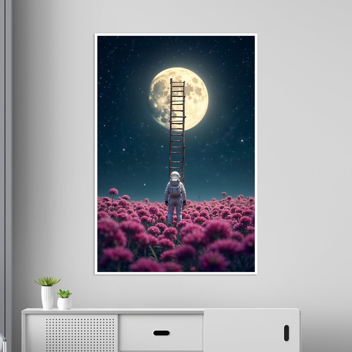 Astronaut’s Reach for the Stars - - Framed Posters