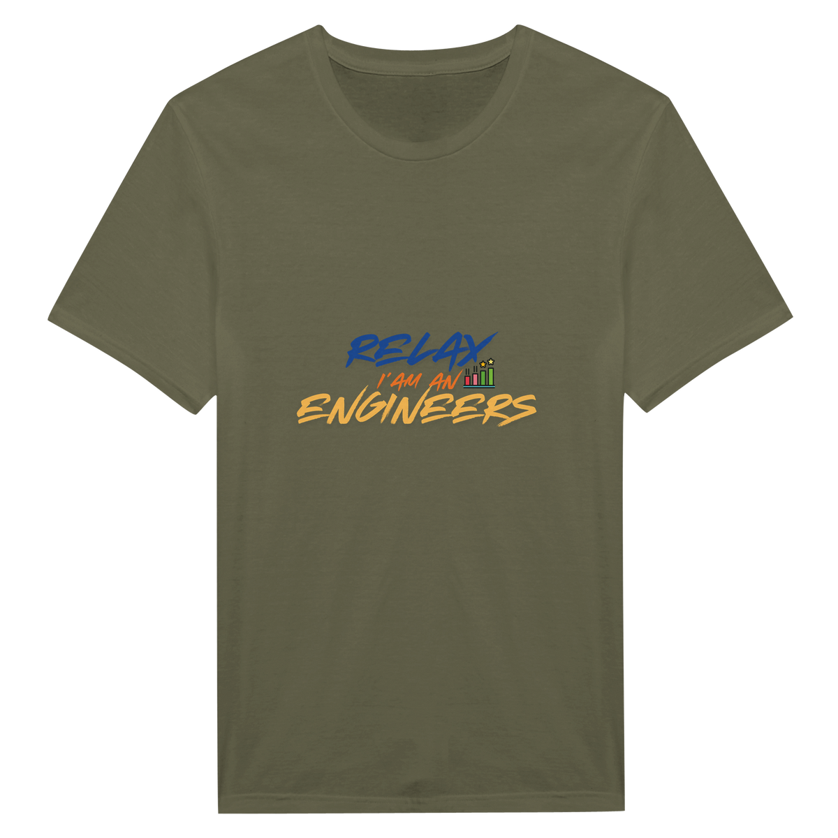 Engineered Growth - Embrace Relaxation with Our Tee - Military Green - T-shirts