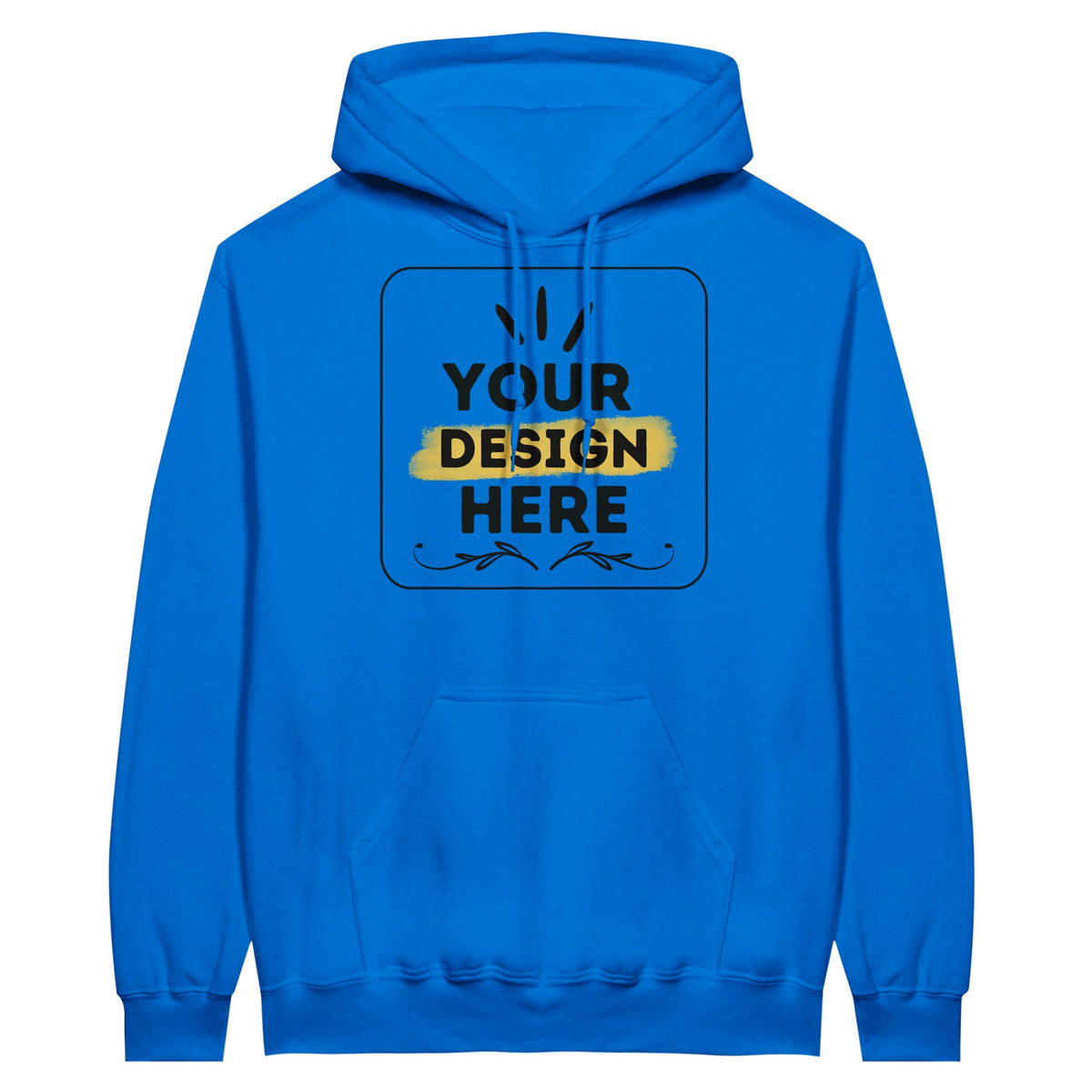 Cozy Up in Style - Classic Customizable Unisex Pullover Hoodie - Royal - Unisex Hoodies