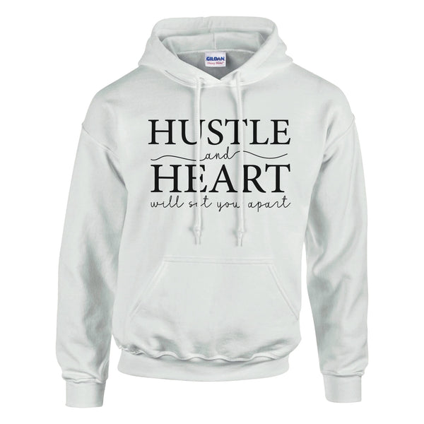 HUSTLE & HEART - Stand Out with Purpose - White - Hoodies