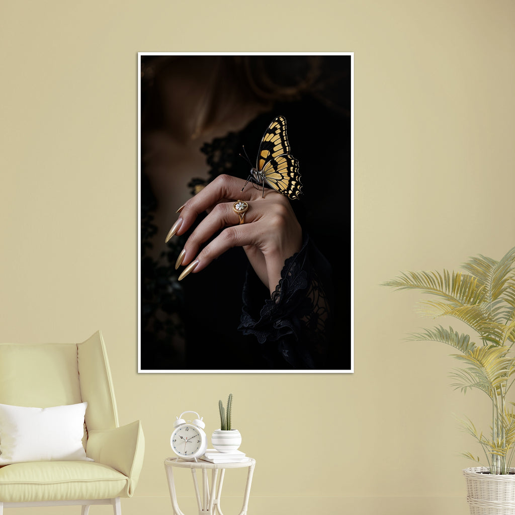 Winged Wonder - A Poetic Print - - Framed Posters