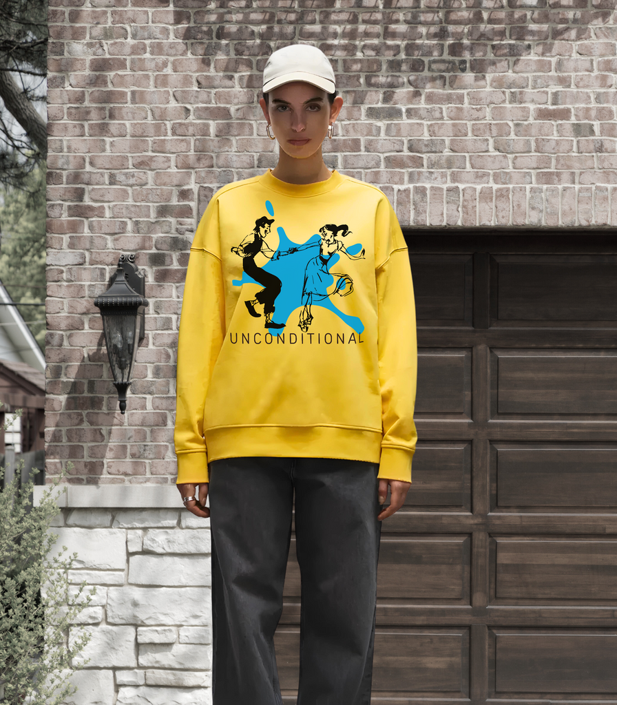 Unconditional Art - Blue Splash Sweatshirt - - Sweatshirts