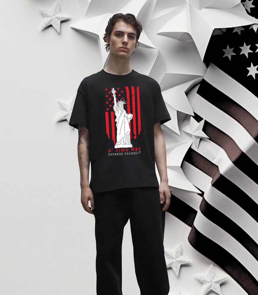 Liberty Express Boxy Tee - 4th July Special - - T-shirts