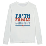 Embrace Values - Faith, Family, Liberty Apparel - White - Sweatshirts