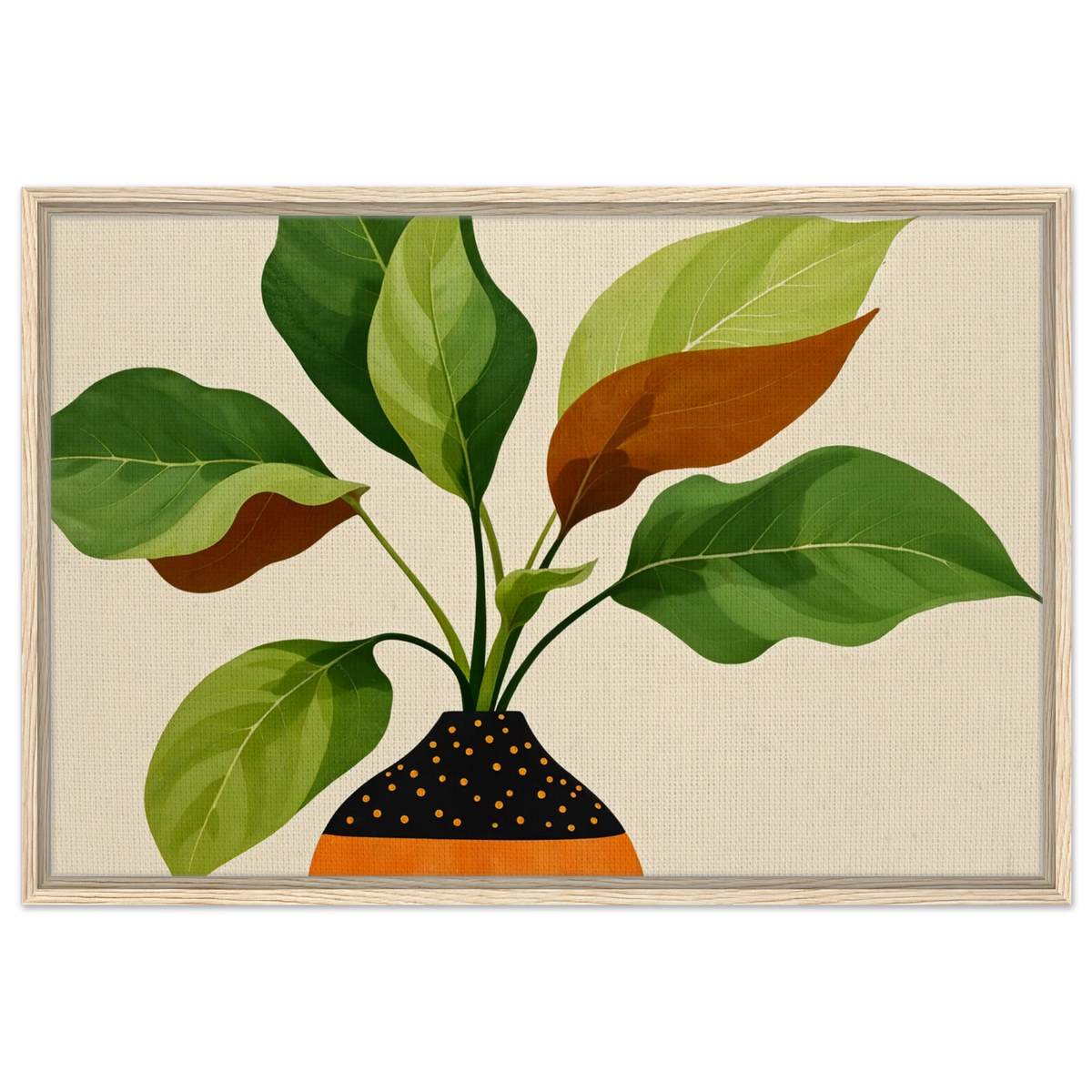 Gift a Leafy Memory – Framed Canvas Wall Art - - Canvas