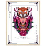 Artistry Unleashed - Warrior, Sacred Bull, and Tiger Spirit - - Wooden Framed Posters