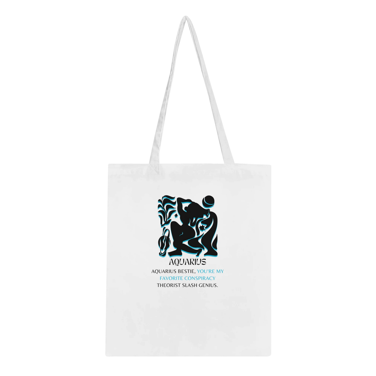 Zodiac Sign Tote Bag – Gift for Astrology Lovers - Aquarius - Tote Bags