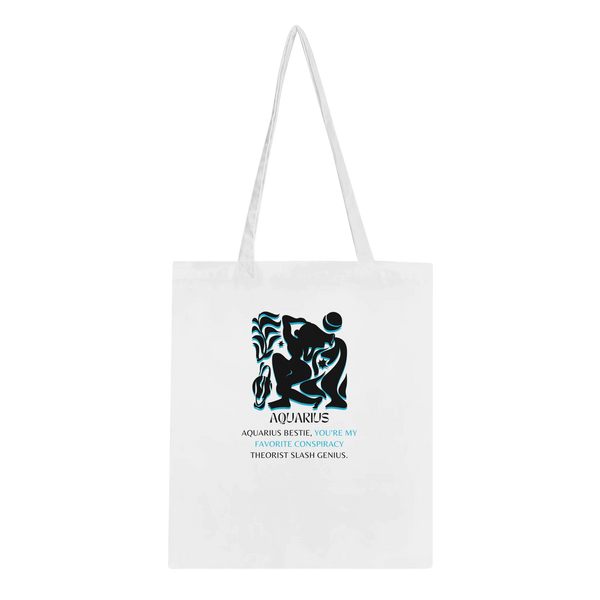 Zodiac Sign Tote Bag – Gift for Astrology Lovers - Aquarius - Tote Bags
