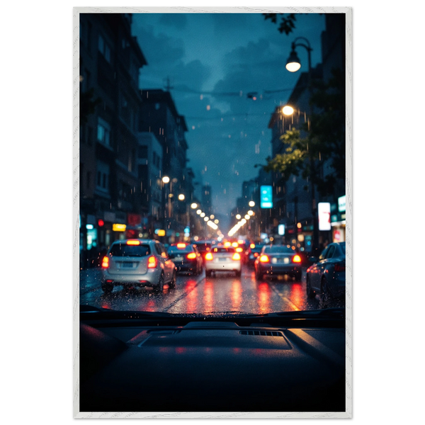 Bonfire Serenity – Framed Art Gift for Adventurers - - Wooden Framed Posters