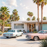 Classic Cars - Palm Trees and Sunshine - 20x30 - Framed Posters