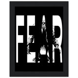 Embrace Fear - Bold Horror Art - 15x20 cm 6x8″ Black frame - Wooden Framed Posters