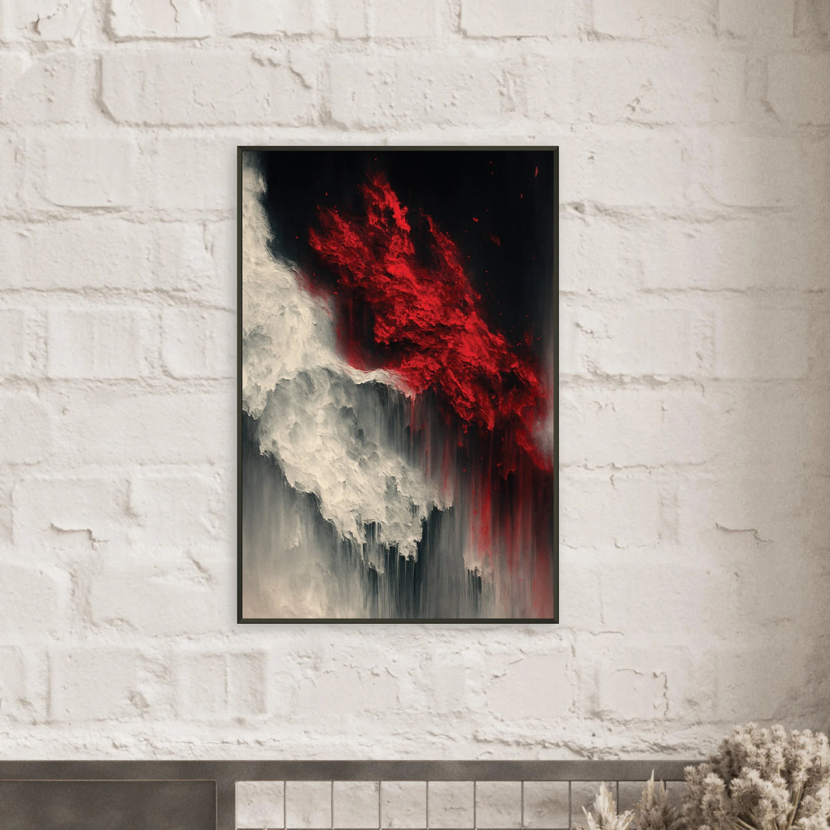 Gift Bold Contrast – Abstract Metal Framed Poster for Décor - - Metal Framed Posters