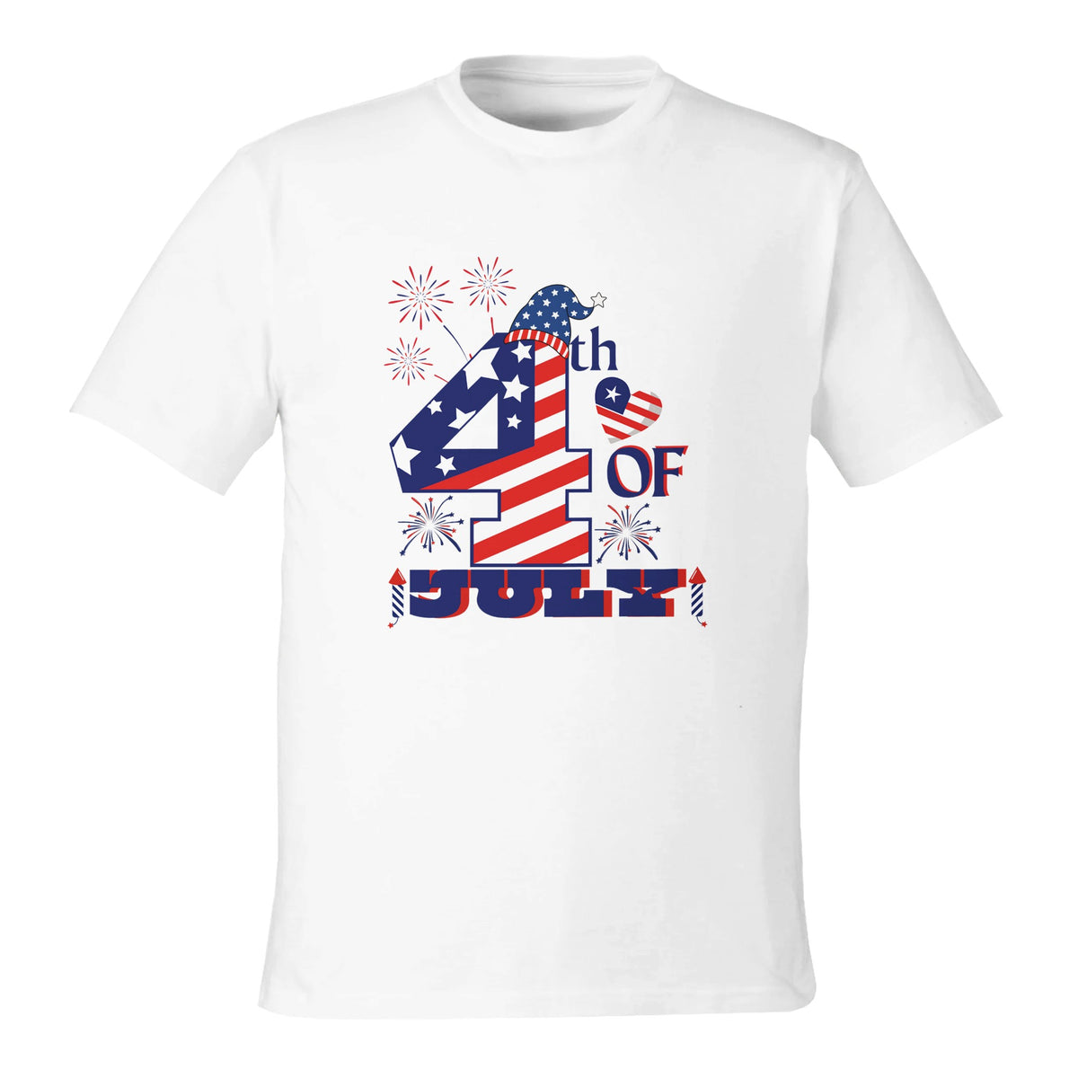 Fourth of July Fireworks Fun - white mist - T-shirts