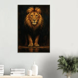 Bold Lion Metal Frame Poster – Metal Framed Poster Wall Gift - - Metal Framed Posters