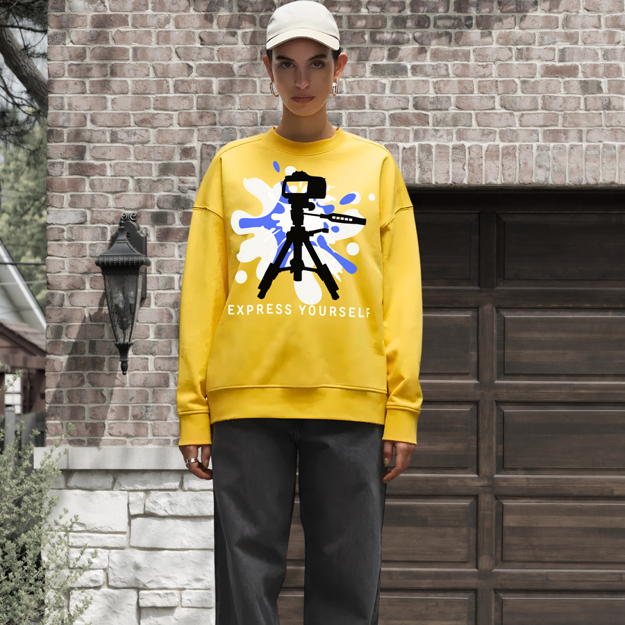 Capture Creativity - Camera Silhouette Sweatshirt - - Sweatshirts