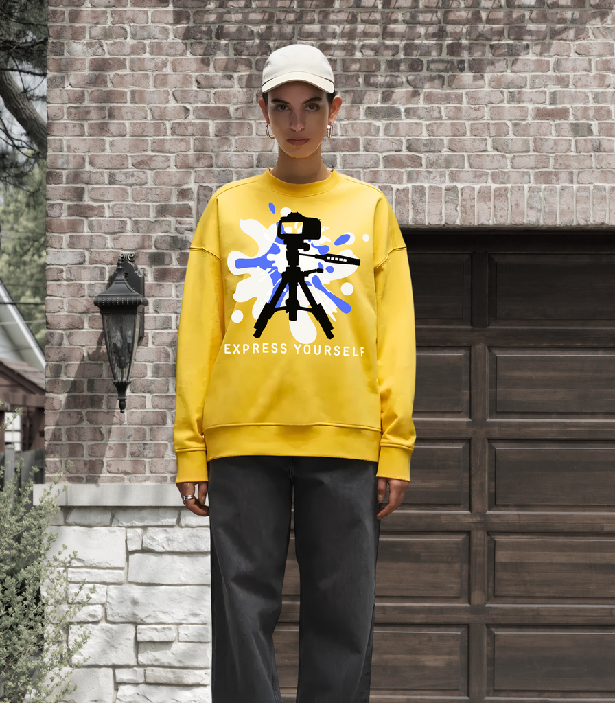 Capture Creativity - Camera Silhouette Sweatshirt - - Sweatshirts