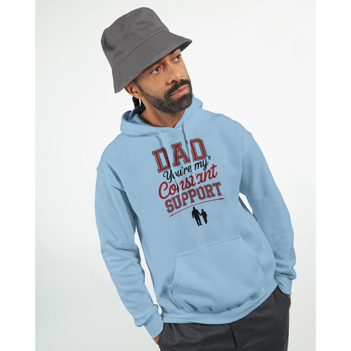 Always There - A Father’s Unwavering Presence - Light Blue - Hoodies