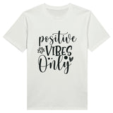 Positive Vibes Only - Heavyweight Tee - White - Print Material