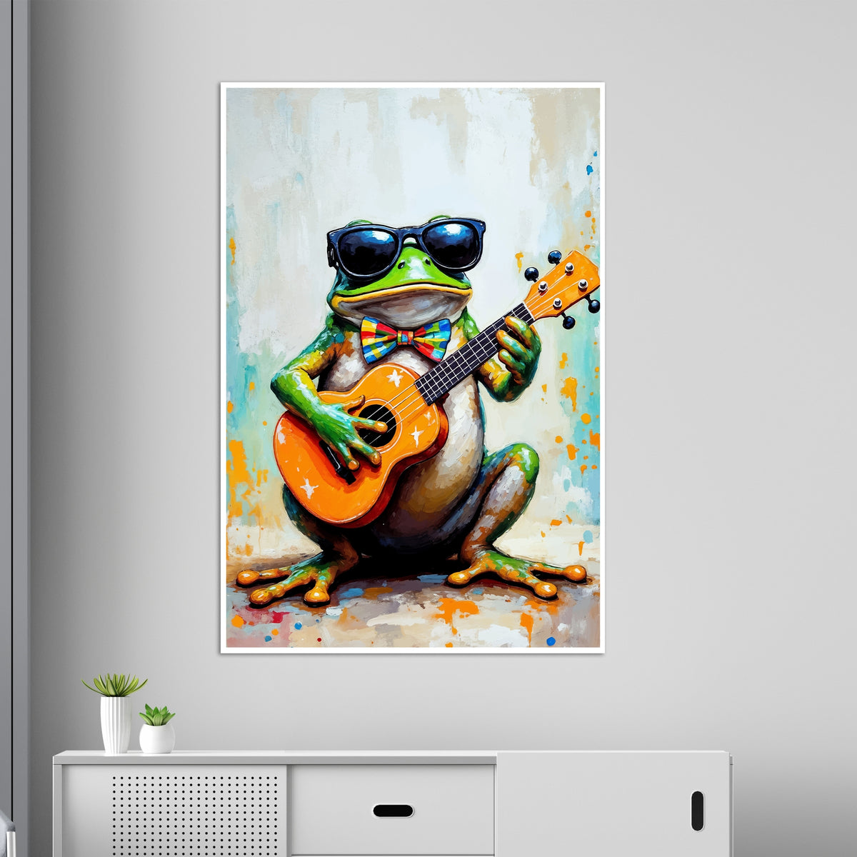 Funky Frog - Serenading the Room - 24x36 - Framed Posters