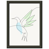 Whispering Wings - Modern Hummingbird Design - 13x18 cm 5x7″ - Metal Framed Posters