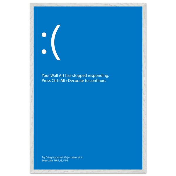 “Ctrl+Alt+Decorate” Framed Poster – Funny Tech Gift - - Wooden Framed Posters