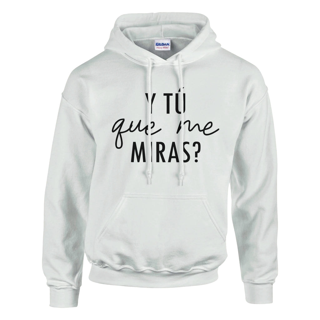 Gaze Upon Me - Bold Statement Cotton Wear - White - Hoodies