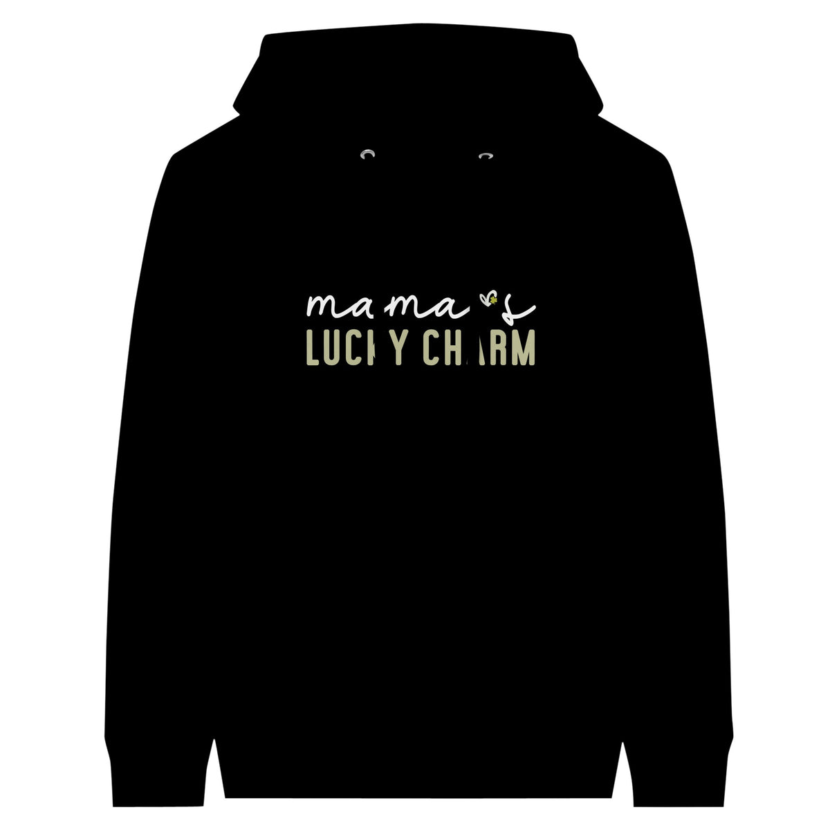 Mama's Lucky Charm - A Hug in Every Stitch - Black - Print Material