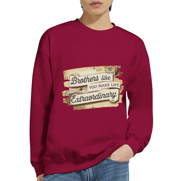 Timeless Bonds - Celebrate Your Brother with Adventure - Cardinal Red - Sweatshirts