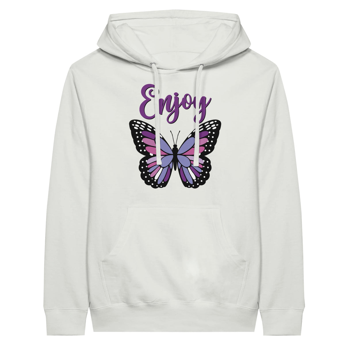 Butterfly Bliss Premium Unisex Hoodie - White - Hoodies