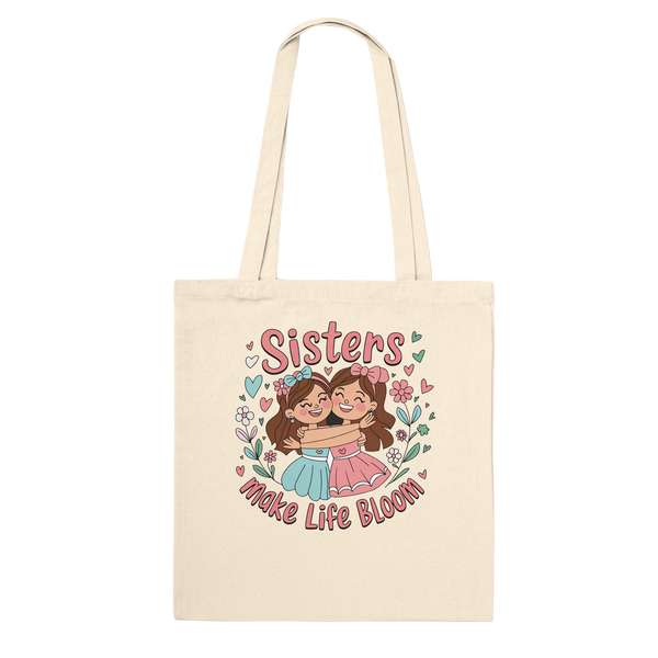 Sisterly Love Blossoms - Charming Floral Tote - Default Title - Tote Bags