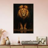 Bold Lion Metal Frame Poster – Metal Framed Poster Wall Gift - - Metal Framed Posters