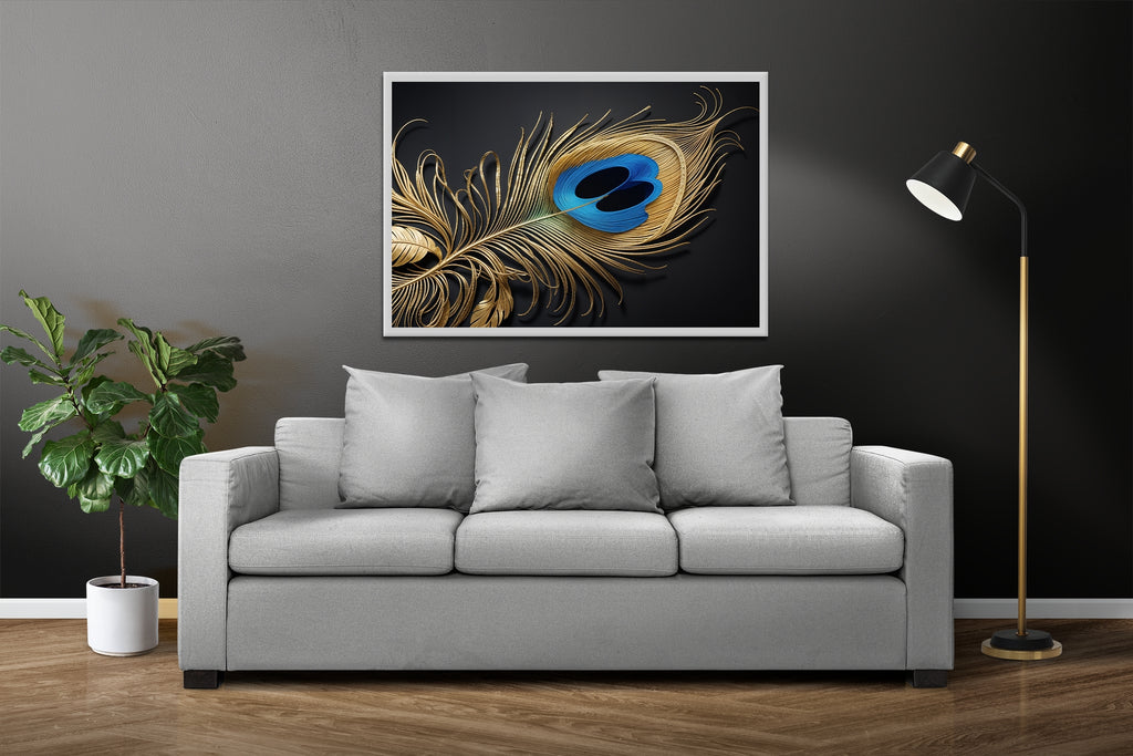 Peacock Plume Elegance - - Posters