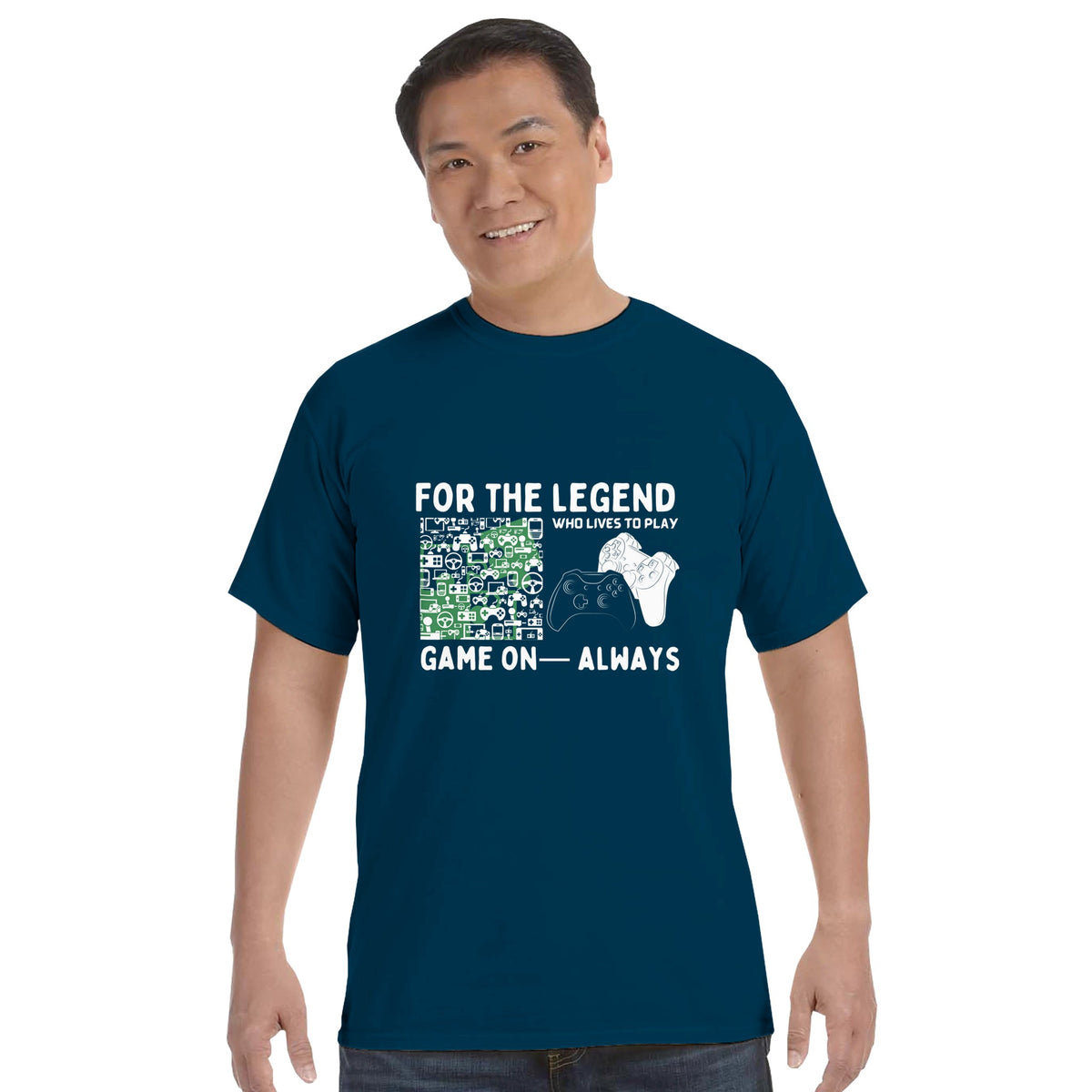 For the Legend Who Lives to Play – A Gamer’s Dream Gift - denim - T-Shirts