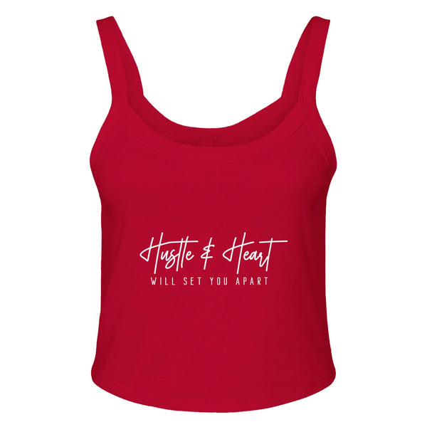 Hustle with Heart - Wear Your Motivation - solid red blend - Print Material