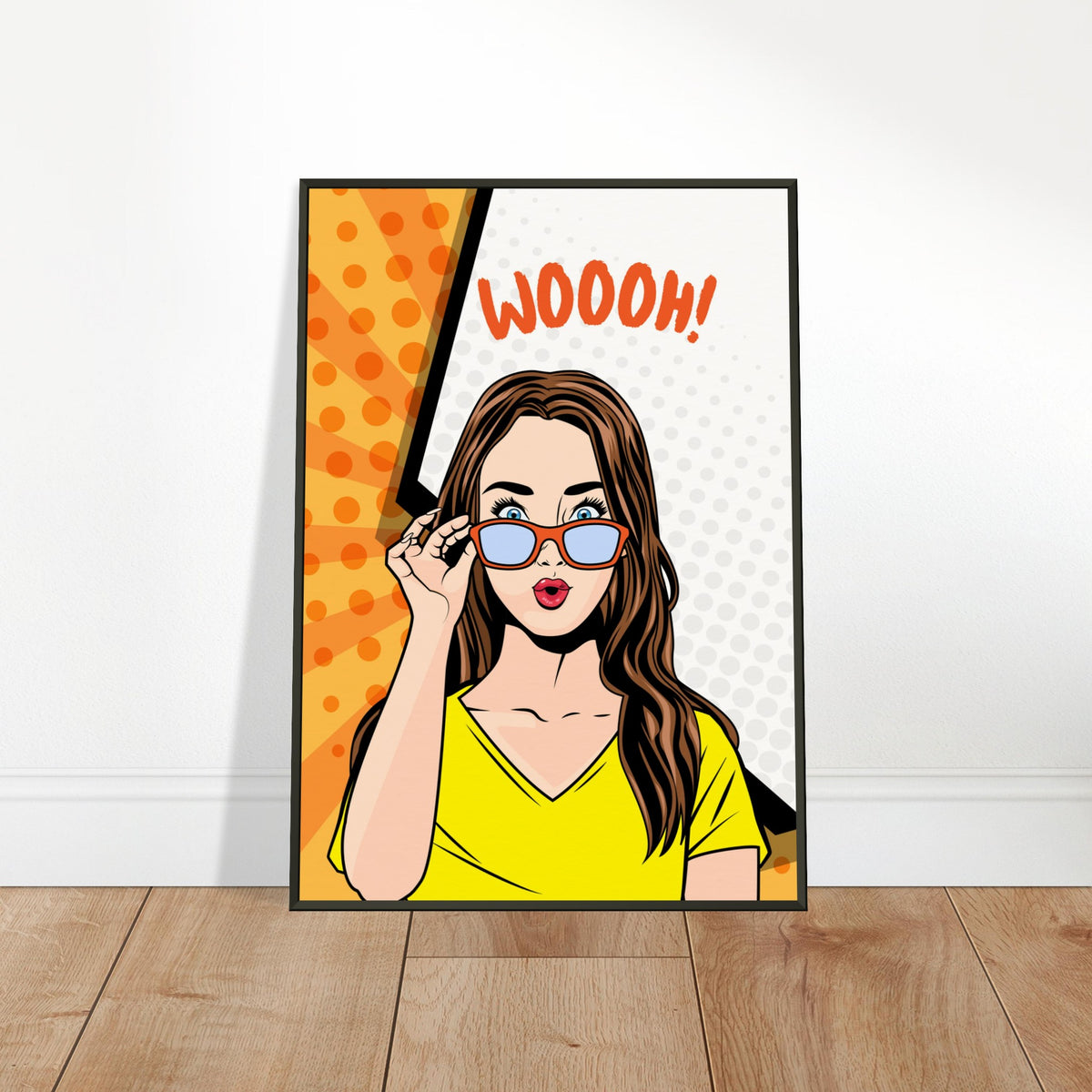 Pop Art Woooh! - Vibrant Comic Expression - - Metal Framed Posters