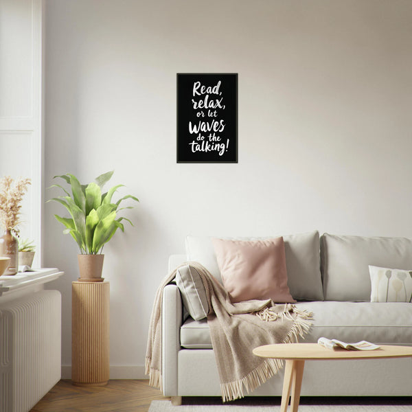 Relax & Recharge - A Framed Message of Tranquility - 40x60 cm 16x24″ - Metal Framed Posters