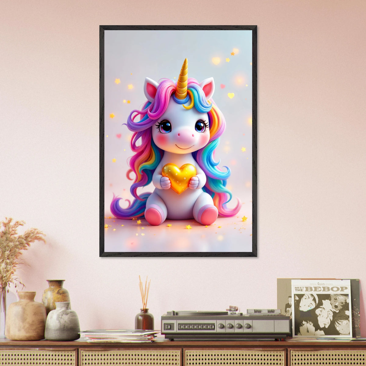 Magical Love – Wooden Framed Poster - Black frame - Wooden Framed Posters