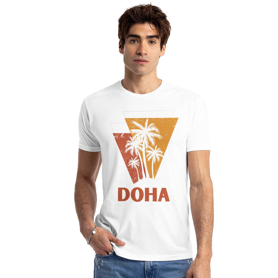 Doha City Sunset Charm - Men's Crewneck T-Shirt - - T-shirts