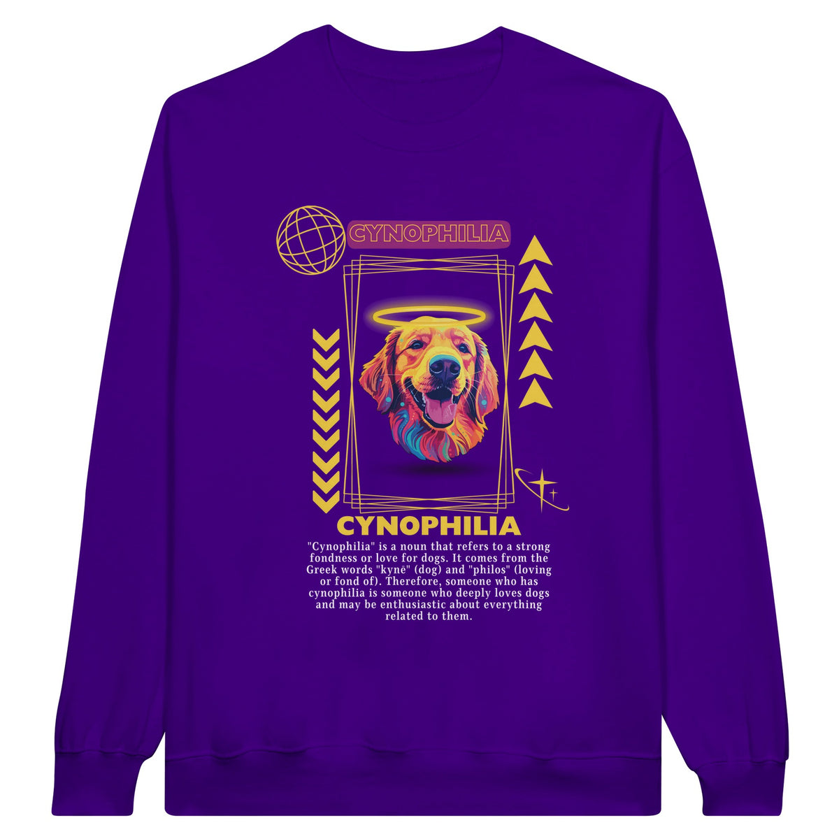 Divine Doggo - Cynophilia's Colorful Charm - Purple - Unisex Sweatshirts