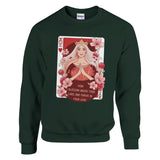 Queen of Hearts - Cherishing the Bond with Mom - Forest Green - Sweatshirts